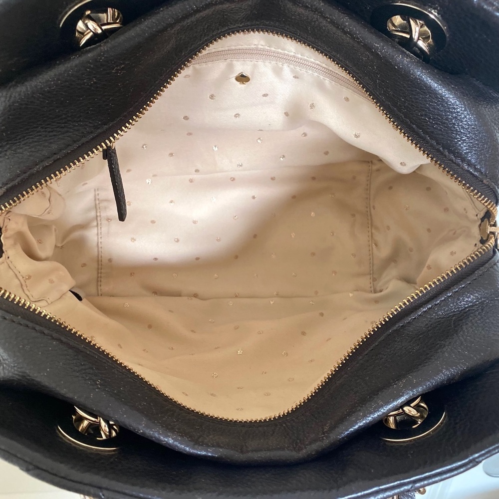 Kate Spade New York Gold Coast Elizabeth Black Leather Shoulder Bag - Picture 9 of 14